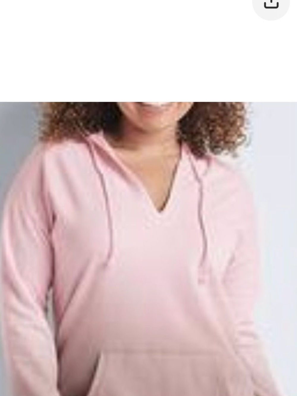 VENUS Blush Pink V-Neck Hooded Pullover with matching ombré cargo sweats